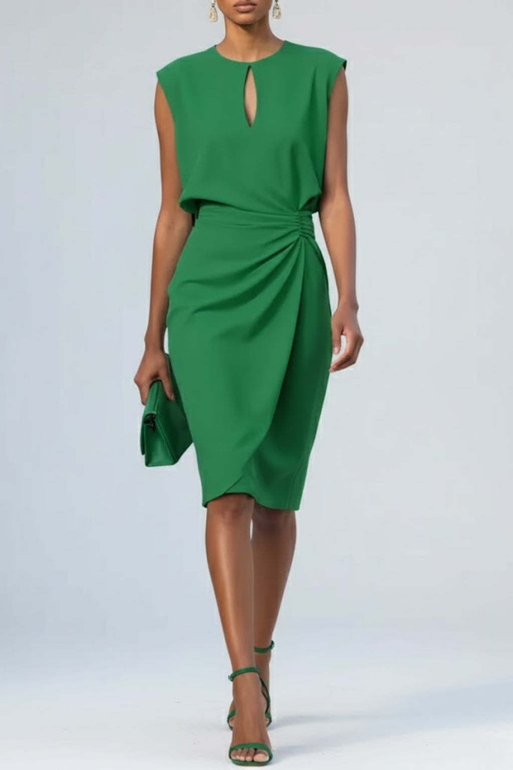 ROBE LIZA MI-LONGUE DRAPÉE